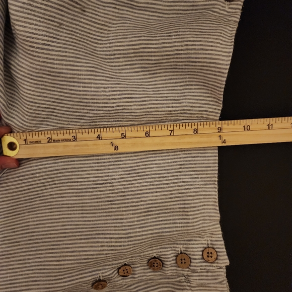 J.Jill Love Linen- Navy & White Nautical Striped 100% Linen Pants ...XS - Picture 10 of 11